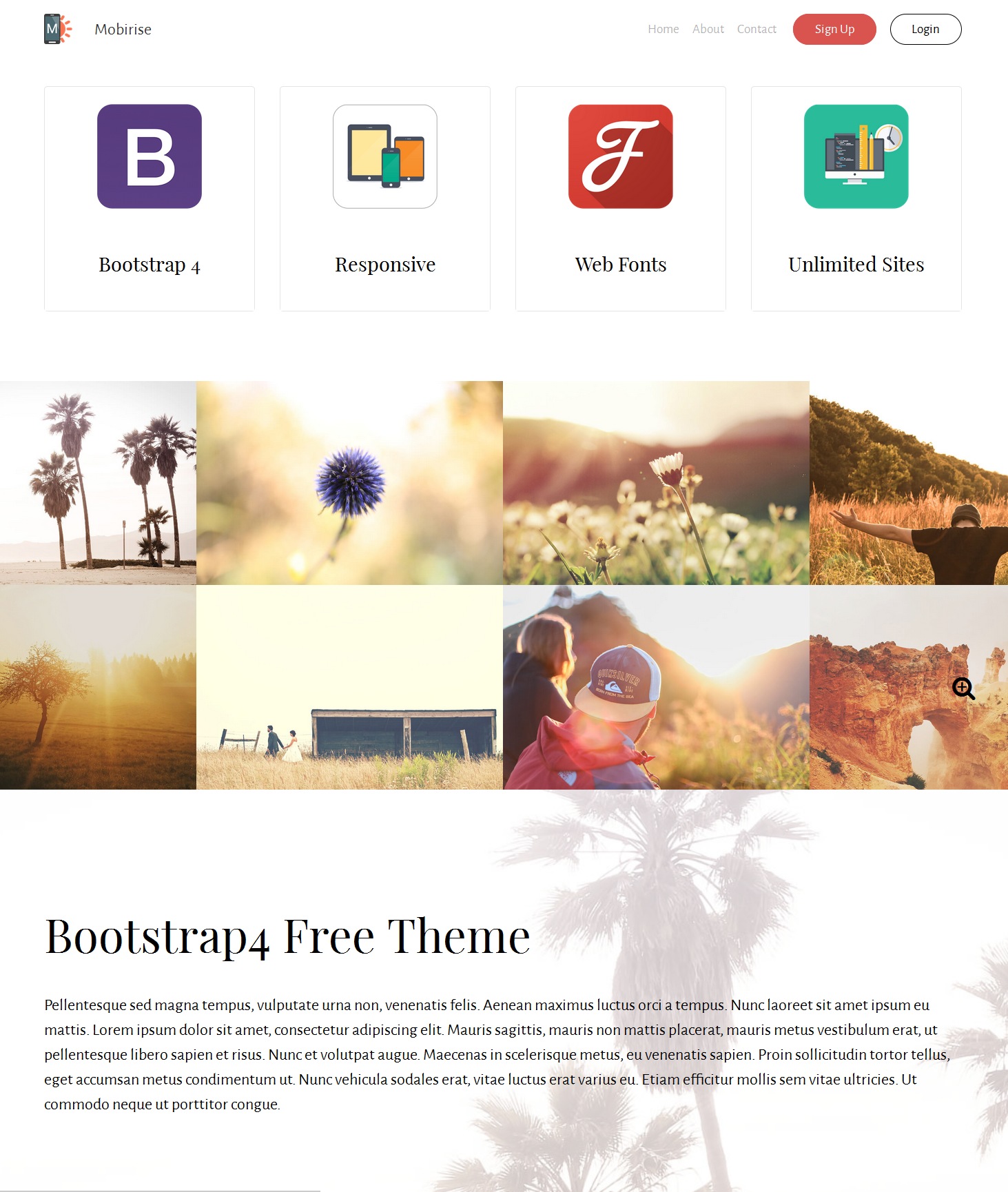 HTML Bootstrap Portal Theme