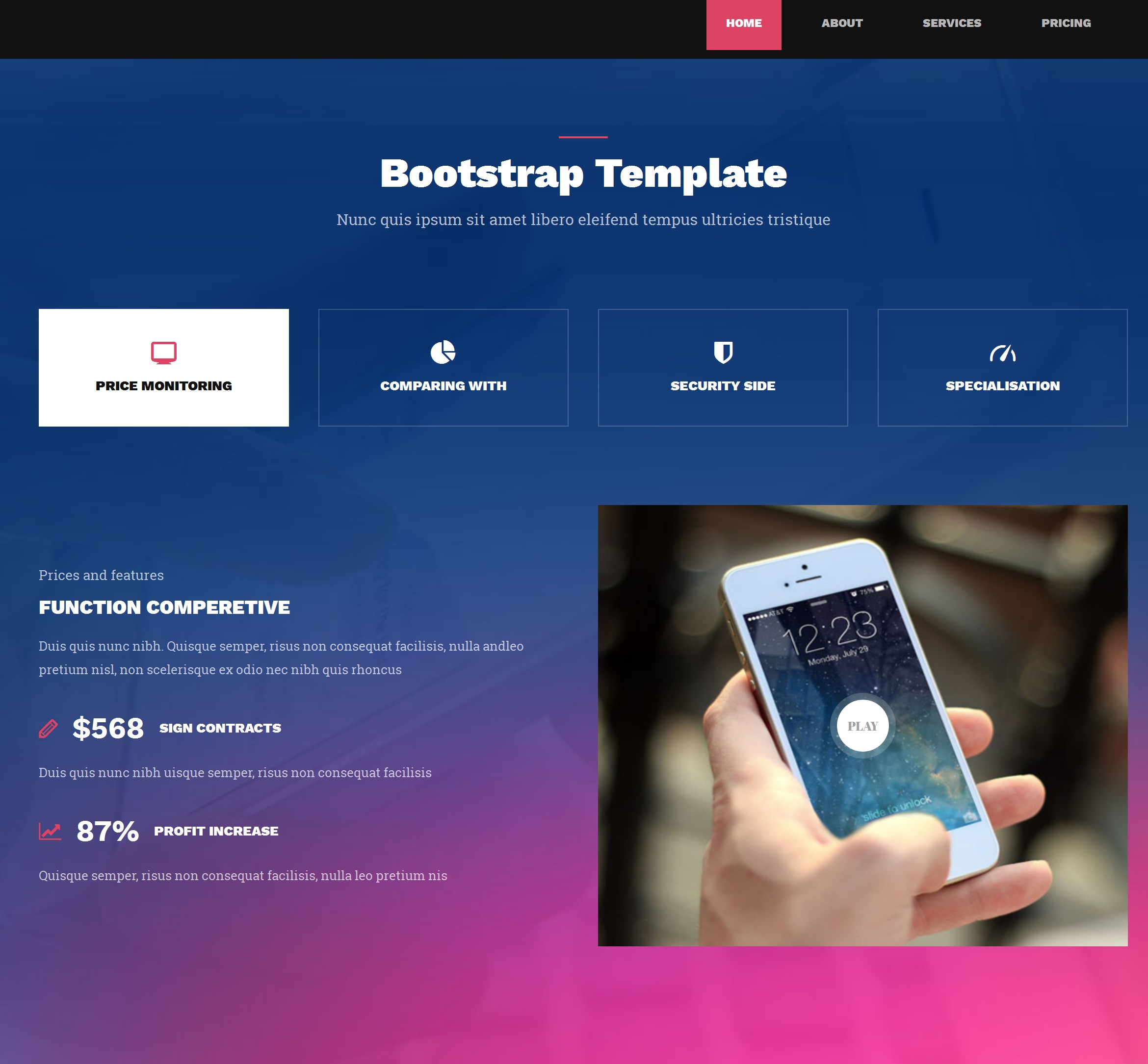 Free Download Bootstrap Coming Soon Theme